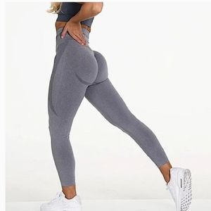 Two pairs of NVGT leggings, Size Small, Colors: Grey and Blue